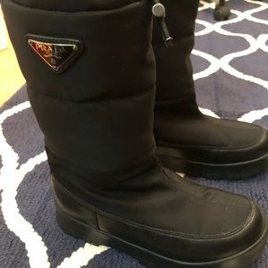 Authentic Prada Linea Rossa Nylon Platform boots